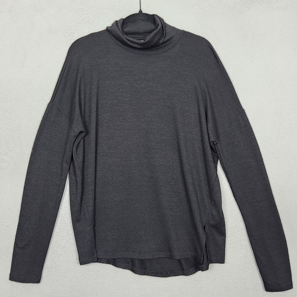 Rag & Bone/JEAN Shirt Womens Medium Black Cowl Neck Cutout Back Jersey Top